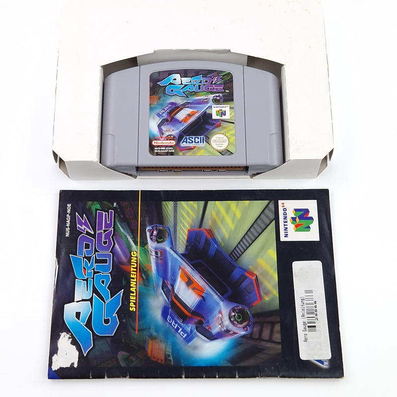Nintendo 64 Spiel : Aero Gauge - Modul Anleitung OVP / N64 PAL 02