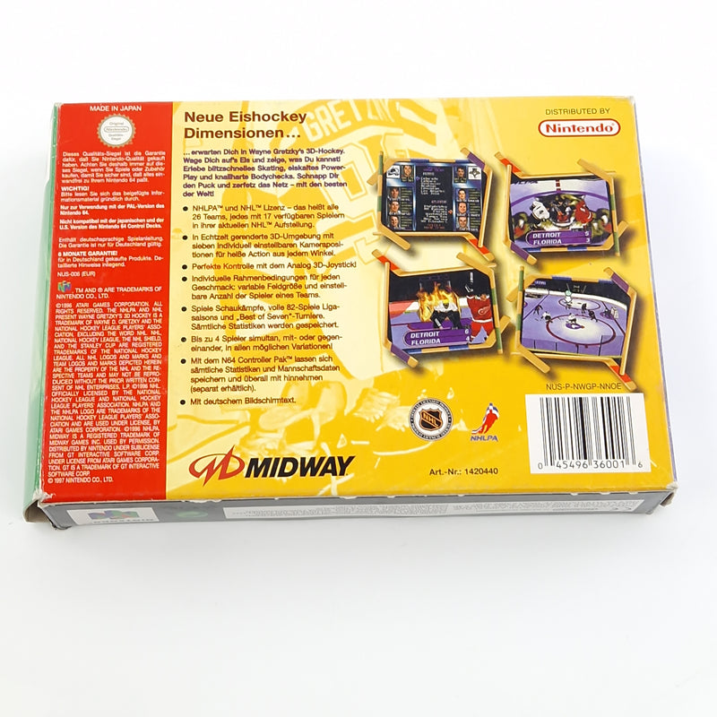 Nintendo 64 : Wayne Gretzkys 3D Hockey - Modul Anleitung OVP / N64 PAL Icehockey