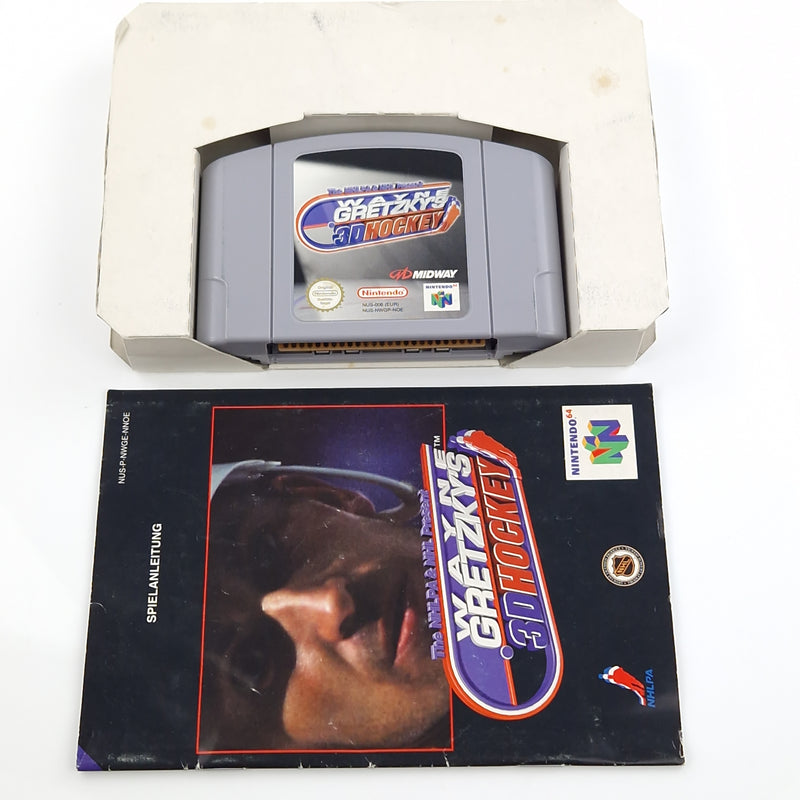 Nintendo 64 : Wayne Gretzkys 3D Hockey - Modul Anleitung OVP / N64 PAL Icehockey