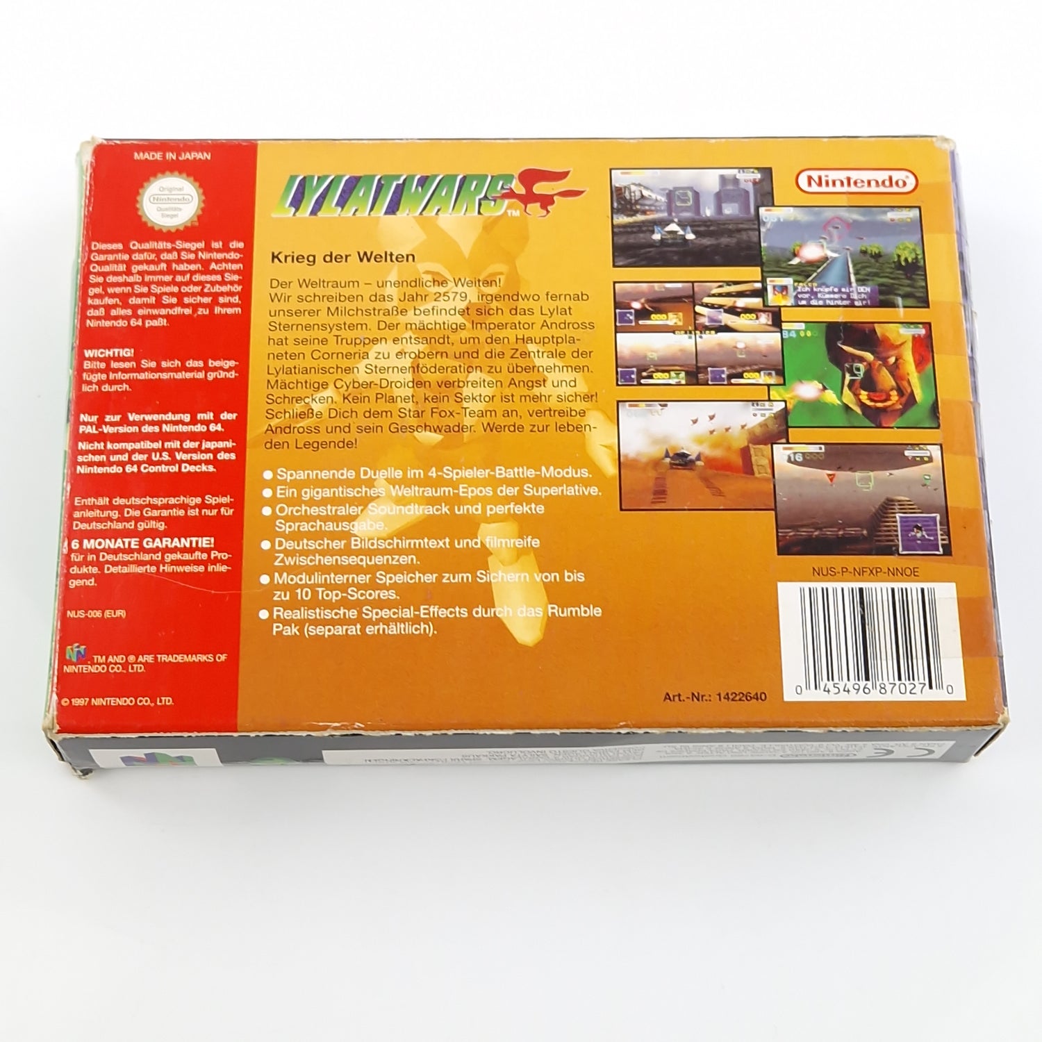Nintendo 64 Spiel : Lylatwars - Modul Anleitung OVP / N64 PAL NNOE