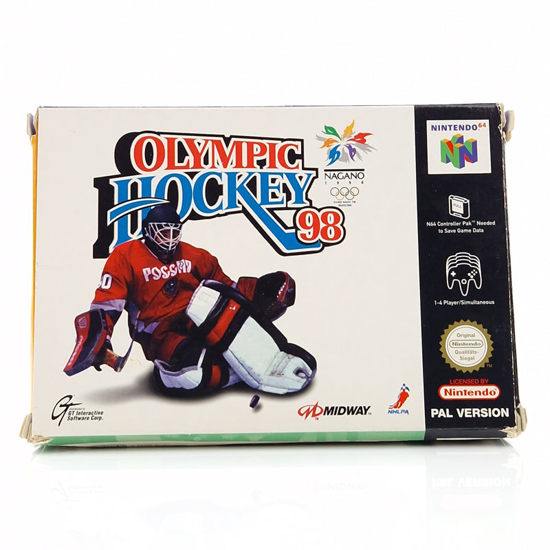 Nintendo 64 Spiel : Olympic Hockey 98 - Modul OVP Anleitung / N64 PAL Icehockey