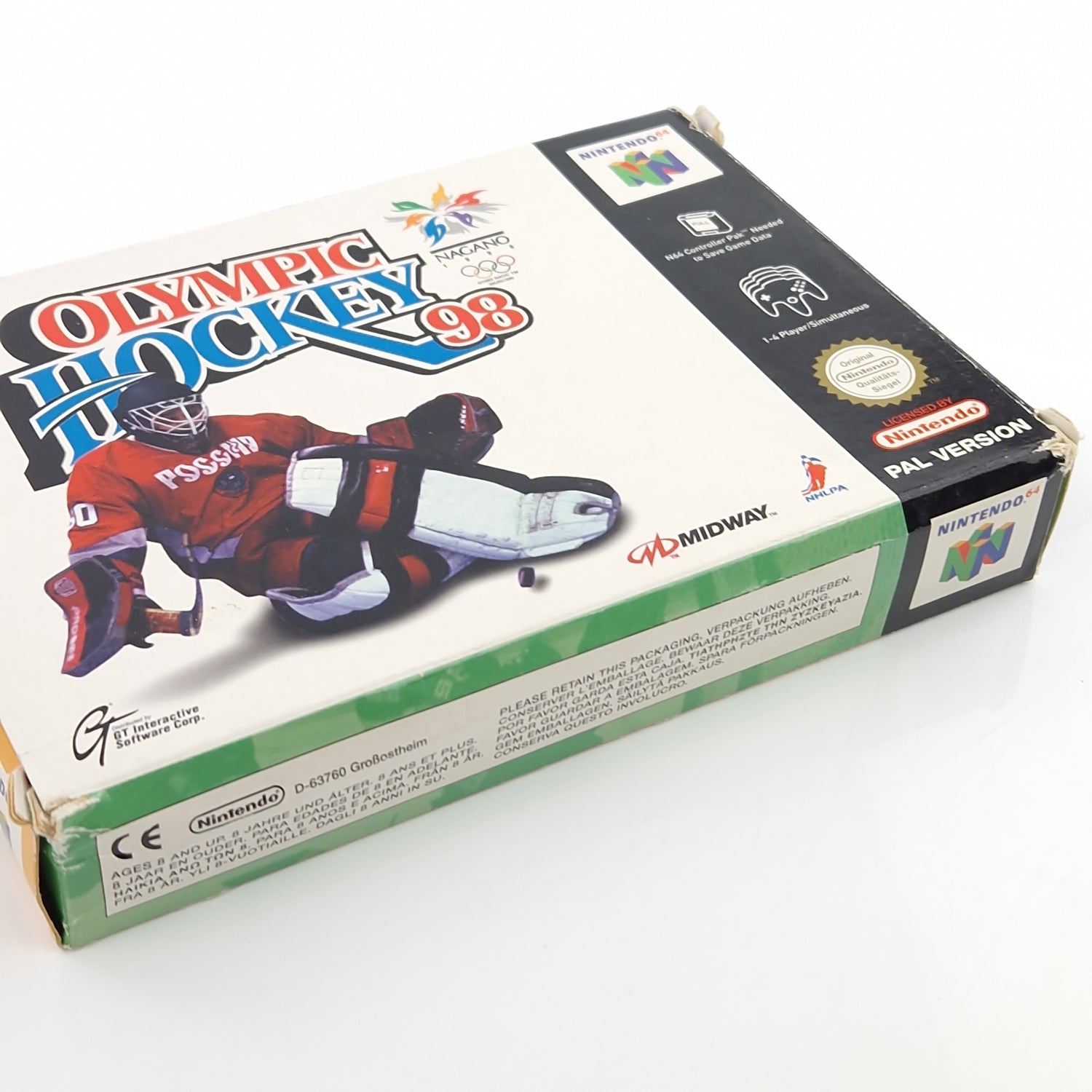 Nintendo 64 Spiel : Olympic Hockey 98 - Modul OVP Anleitung / N64 PAL Icehockey