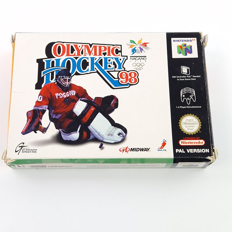 Nintendo 64 Spiel : Olympic Hockey 98 - Modul OVP Anleitung / N64 PAL Icehockey