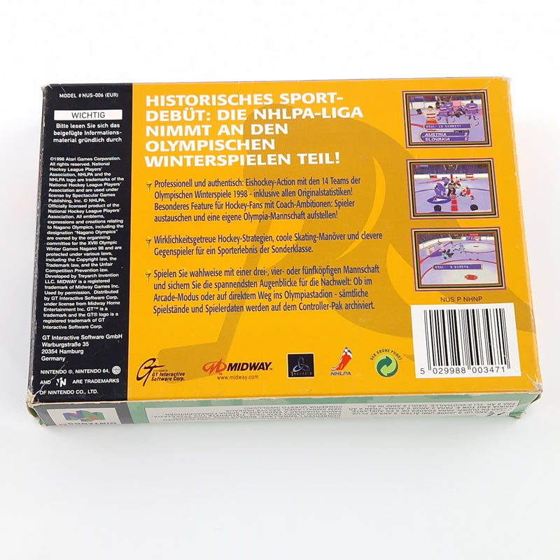 Nintendo 64 Spiel : Olympic Hockey 98 - Modul OVP Anleitung / N64 PAL Icehockey