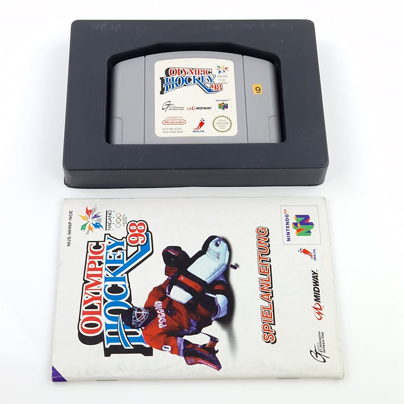 Nintendo 64 Spiel : Olympic Hockey 98 - Modul OVP Anleitung / N64 PAL Icehockey