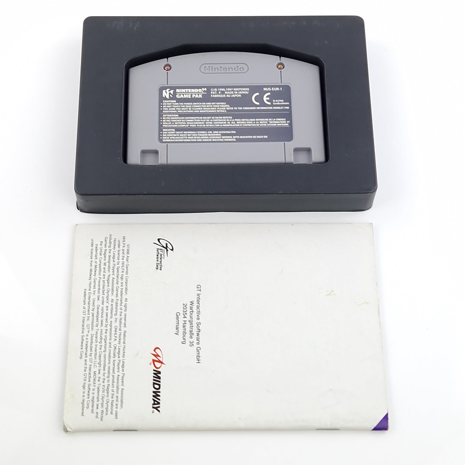 Nintendo 64 Spiel : Olympic Hockey 98 - Modul OVP Anleitung / N64 PAL Icehockey