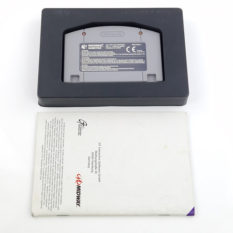 Nintendo 64 Spiel : Olympic Hockey 98 - Modul OVP Anleitung / N64 PAL Icehockey