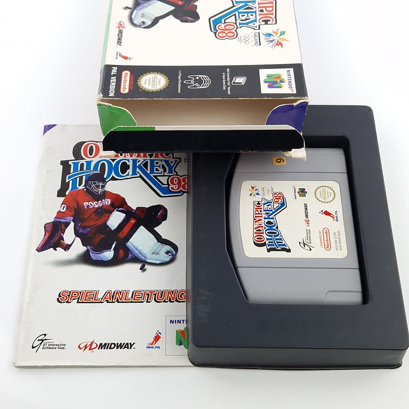 Nintendo 64 Spiel : Olympic Hockey 98 - Modul OVP Anleitung / N64 PAL Icehockey