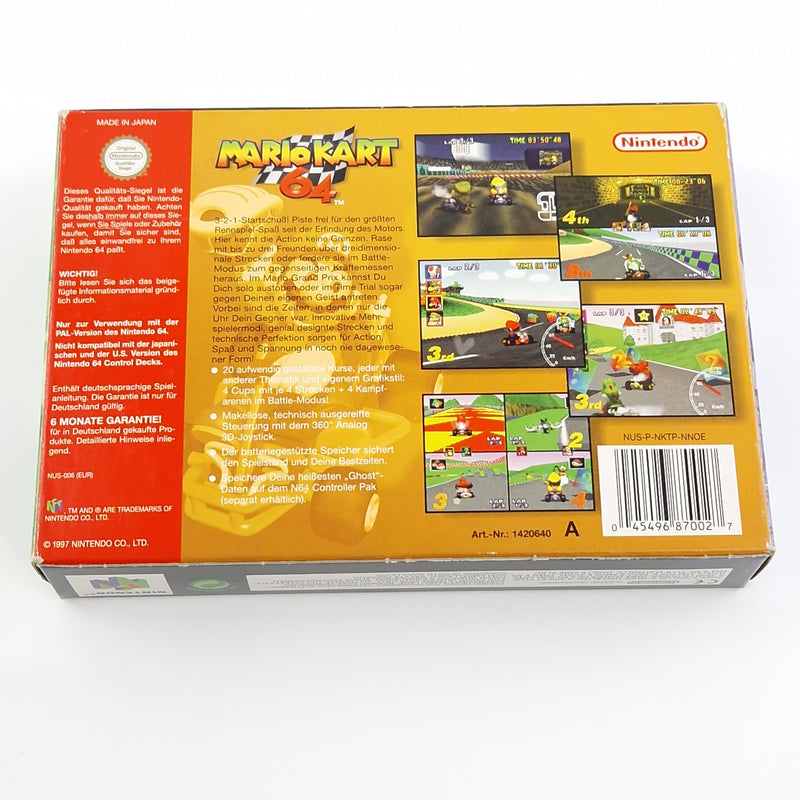Nintendo 64 Spiel : Mario Kart 64 - N64 Modul Anleitung OVP cib / PAL NNOE