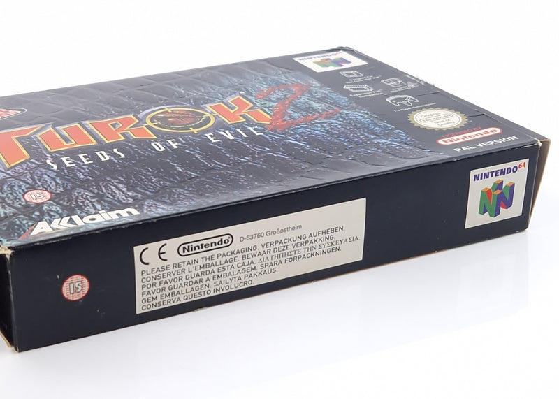 Nintendo 64 Spiel : Turok 2 Seeds of Evil - N64 Modul Anleitung OVP PAL UKV