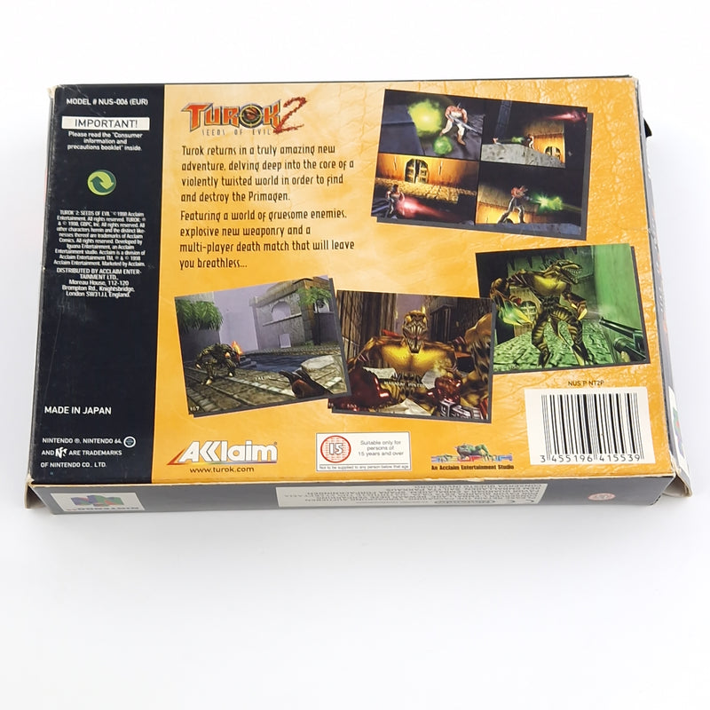 Nintendo 64 Spiel : Turok 2 Seeds of Evil - N64 Modul Anleitung OVP PAL UKV