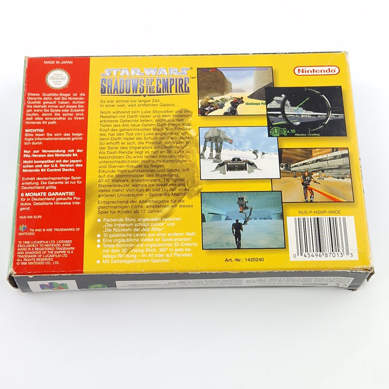 Nintendo 64 Spiel : Star Wars Shadows of the Empire - Modul Anleitung OVP / N64