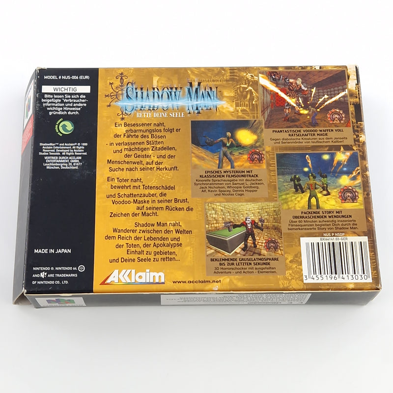 Nintendo 64 Spiel : Shadow Man Rette deine Seele - Modul Anleitung OVP / N64