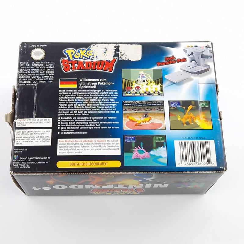 Nintendo 64 Spiel : Pokemon Stadium + Transfer Pak - Modul Anleitung OVP / N64