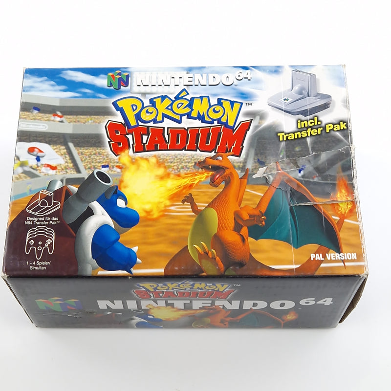 Nintendo 64 Spiel : Pokemon Stadium + Transfer Pak - Modul Anleitung OVP / N64