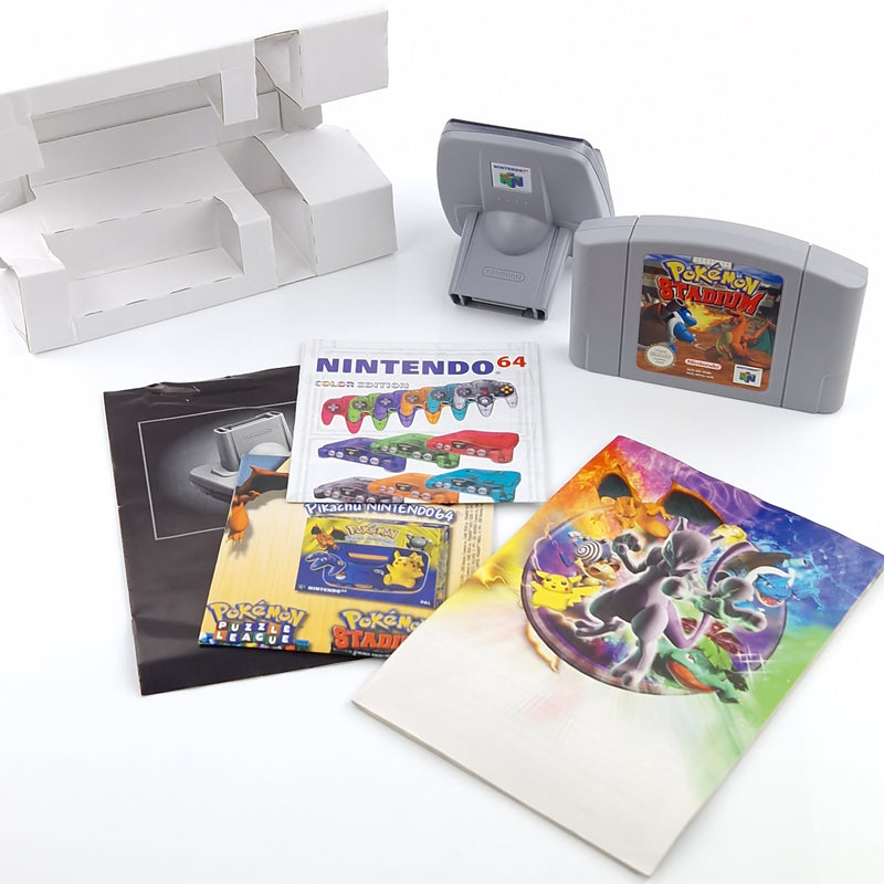 Nintendo 64 Spiel : Pokemon Stadium + Transfer Pak - Modul Anleitung OVP / N64
