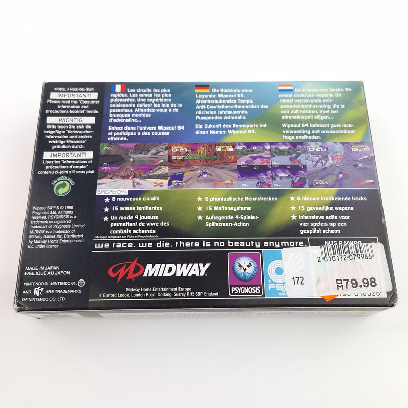 Nintendo 64 Spiel : Wipeout 64 - Modul Anleitung OVP / N64 PAL EUU