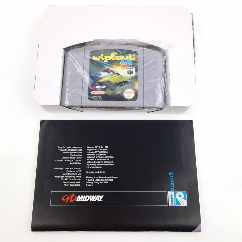 Nintendo 64 Spiel : Wipeout 64 - Modul Anleitung OVP / N64 PAL EUU