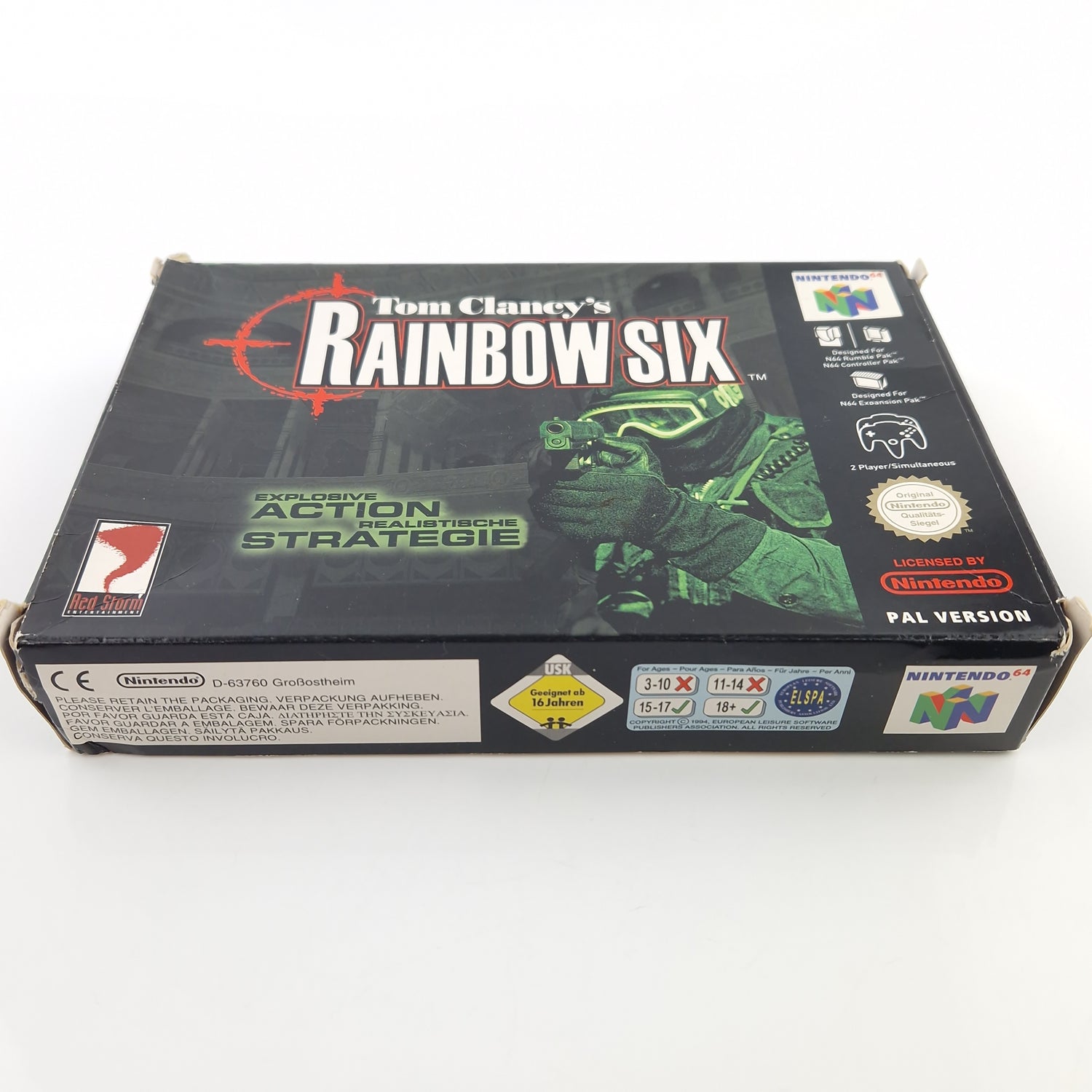 Nintendo 64 Spiel : Tom Clancys Rainbow Six - Modul Anleitung OVP / N64 PAL NOE