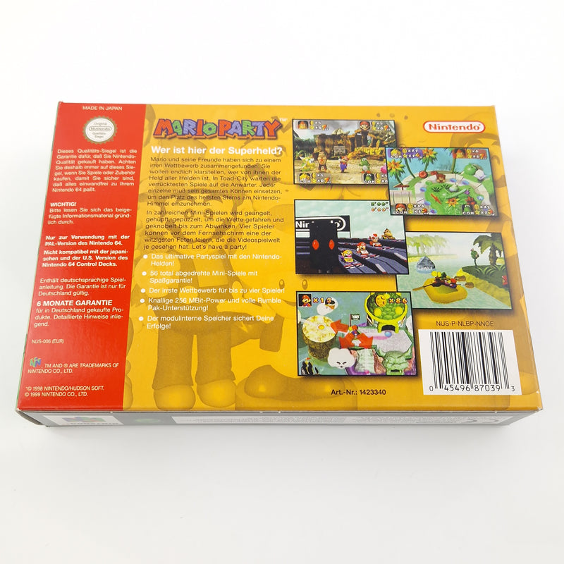 Nintendo 64 Spiel : Mario Party - Modul Anleitung OVP / N64 PAL NNOE