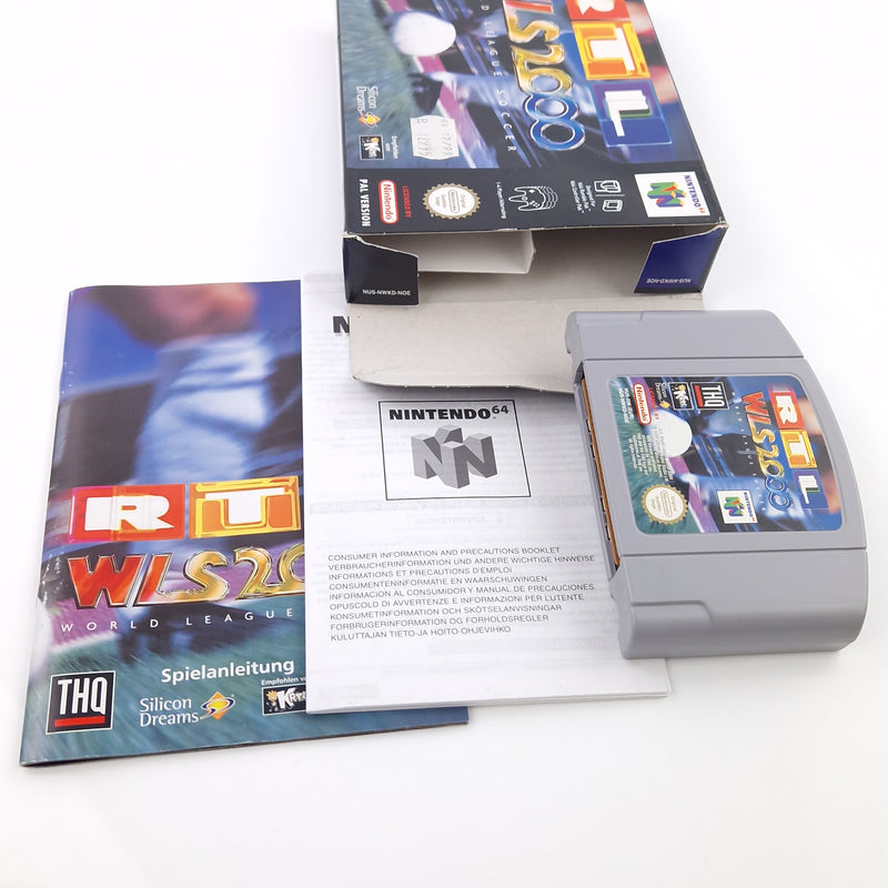 Nintendo 64 Spiel : RTL World League Soccer 2000 - Modul Anleitung OVP / N64 PAL