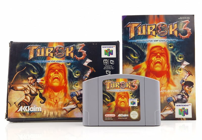 Nintendo 64 Spiel : Turok 3 Shadow of Oblivion - Modul Anleitung OVP / N64 PAL
