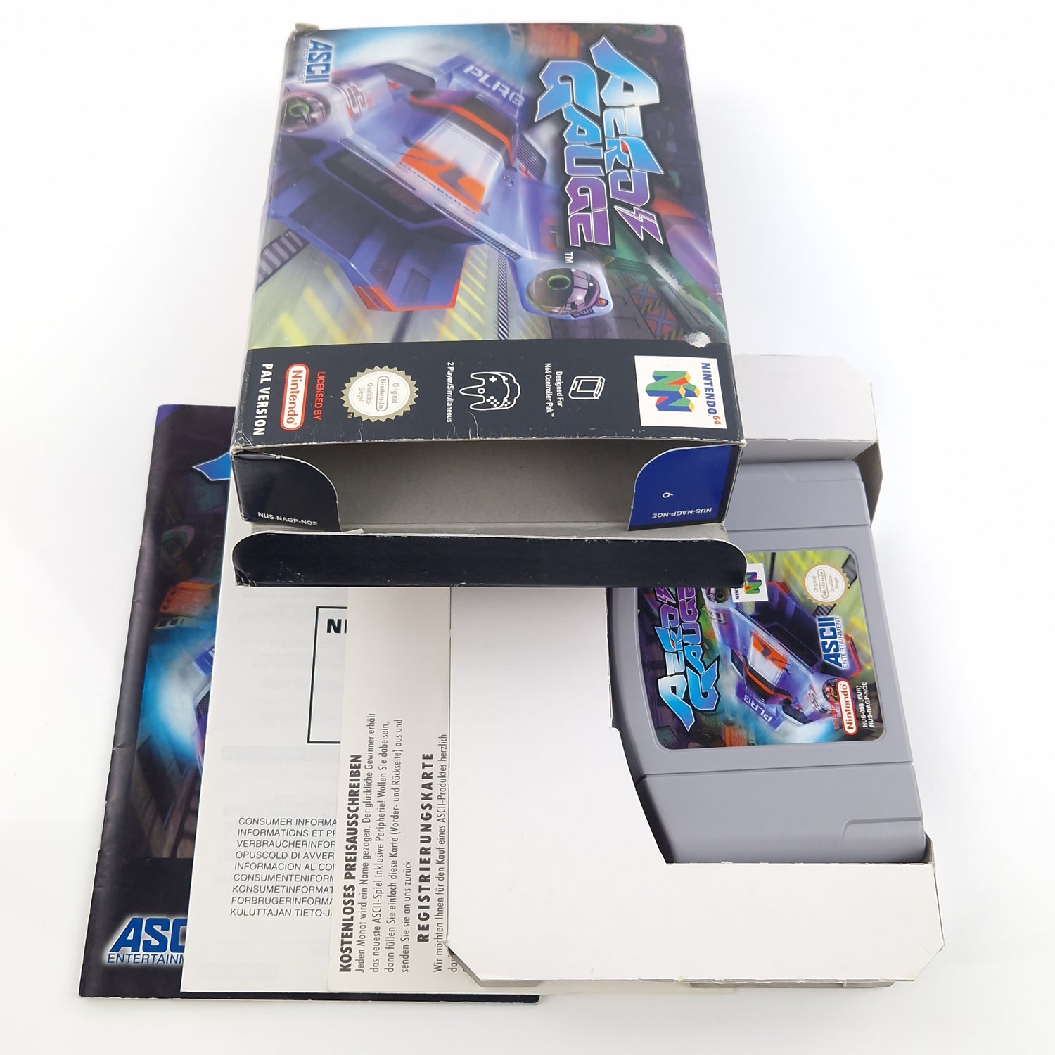 Nintendo 64 Spiel : Aero Gauge - Modul Anleitung OVP / N64 PAL 03