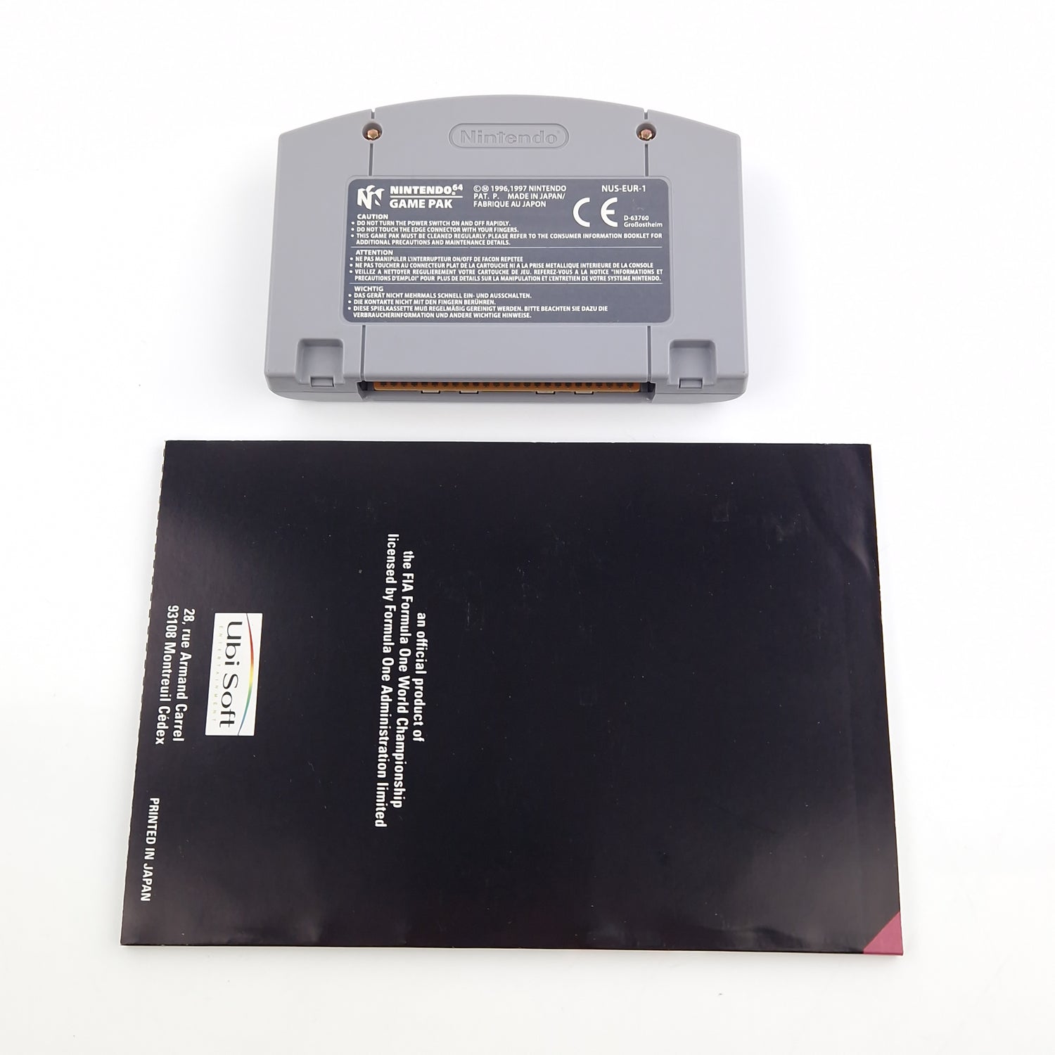 Nintendo 64 Spiel : F1 Pole Position - Modul Anleitung OVP / N64 PAL