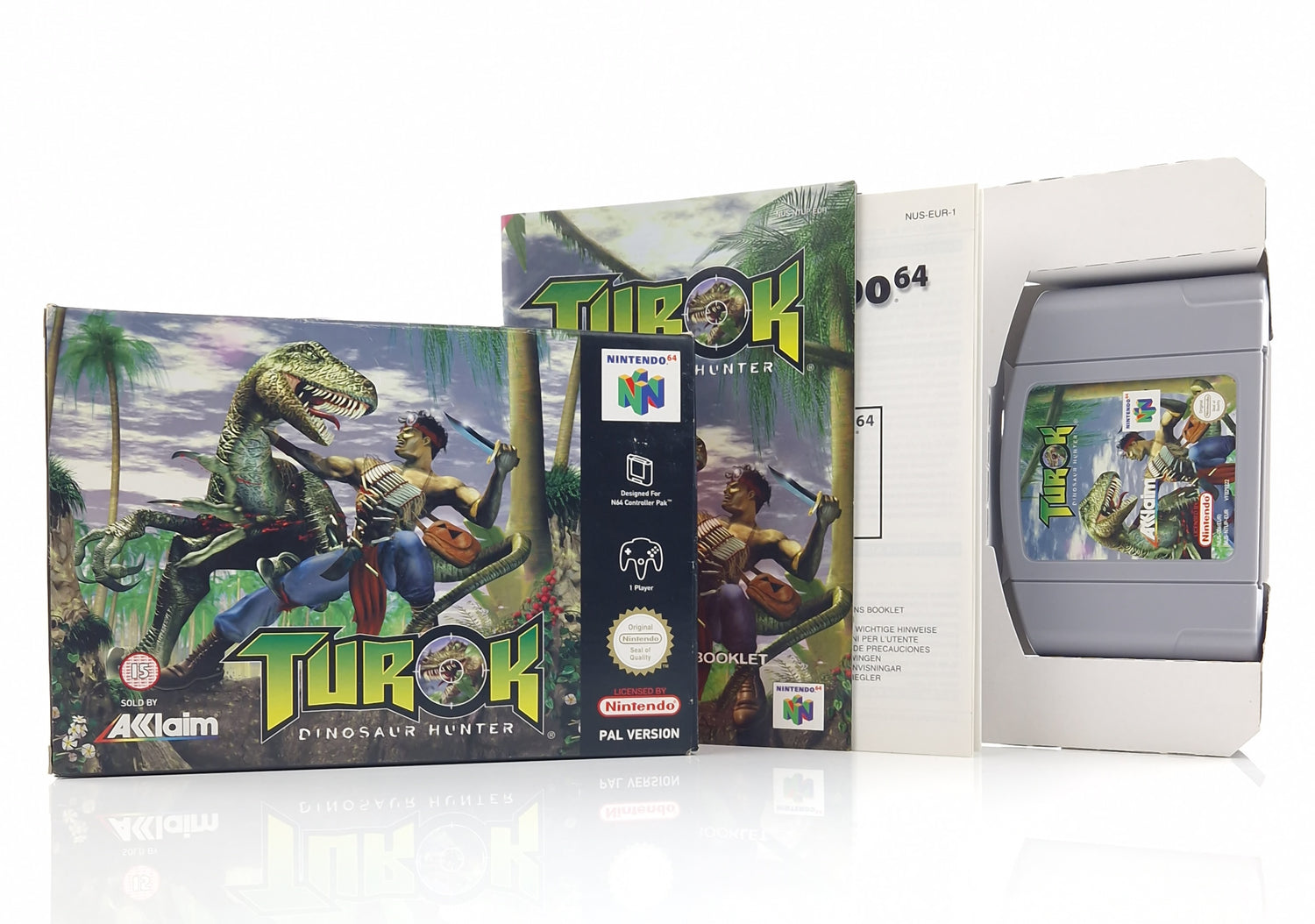 Nintendo 64 Spiel : Turok Dinosaur Hunter - Modul OVP Anleitung / N64 PAL EUR