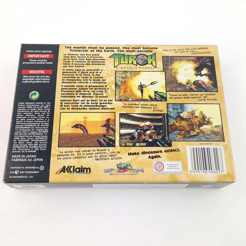 Nintendo 64 Spiel : Turok Dinosaur Hunter - Modul OVP Anleitung / N64 PAL EUR