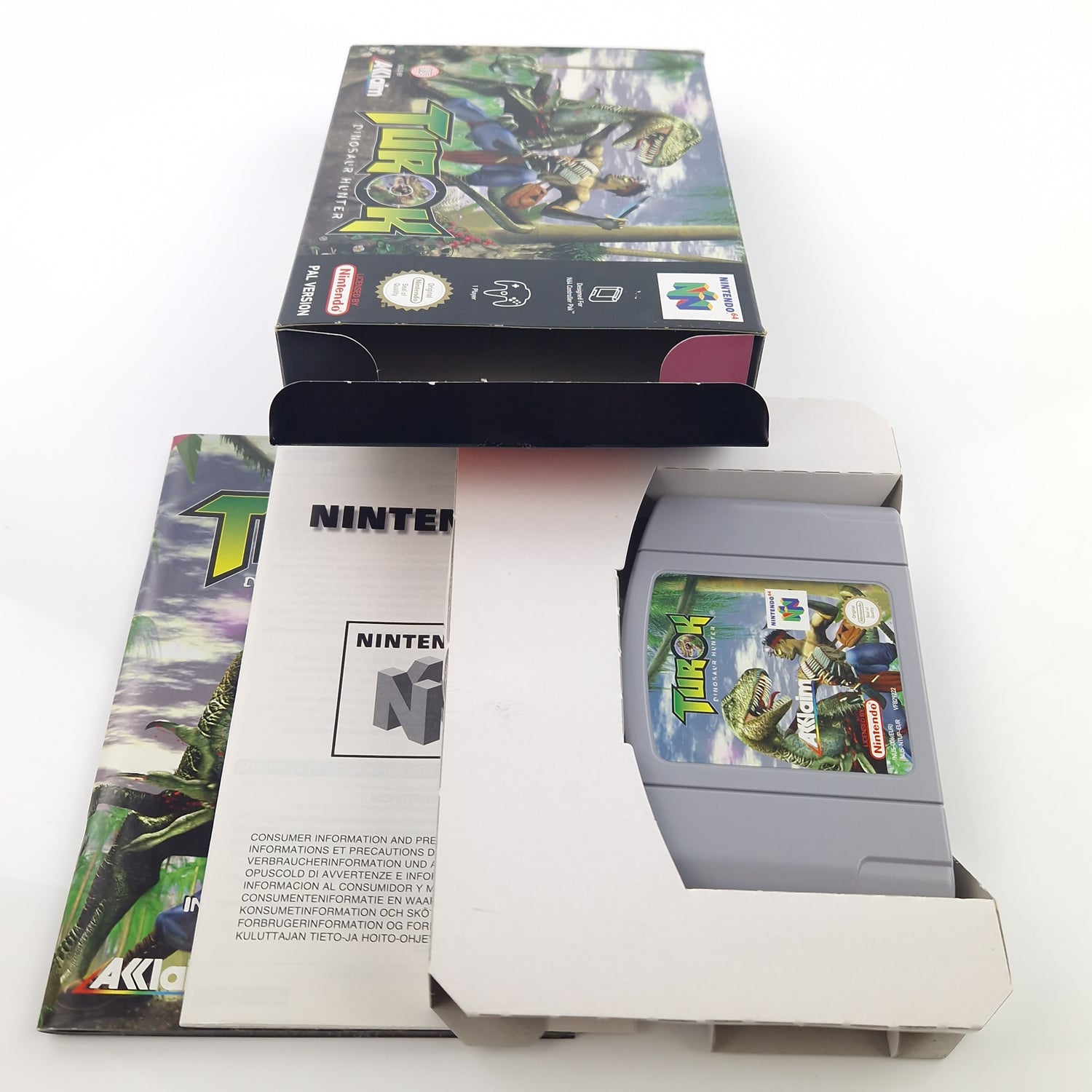 Nintendo 64 Spiel : Turok Dinosaur Hunter - Modul OVP Anleitung / N64 PAL EUR