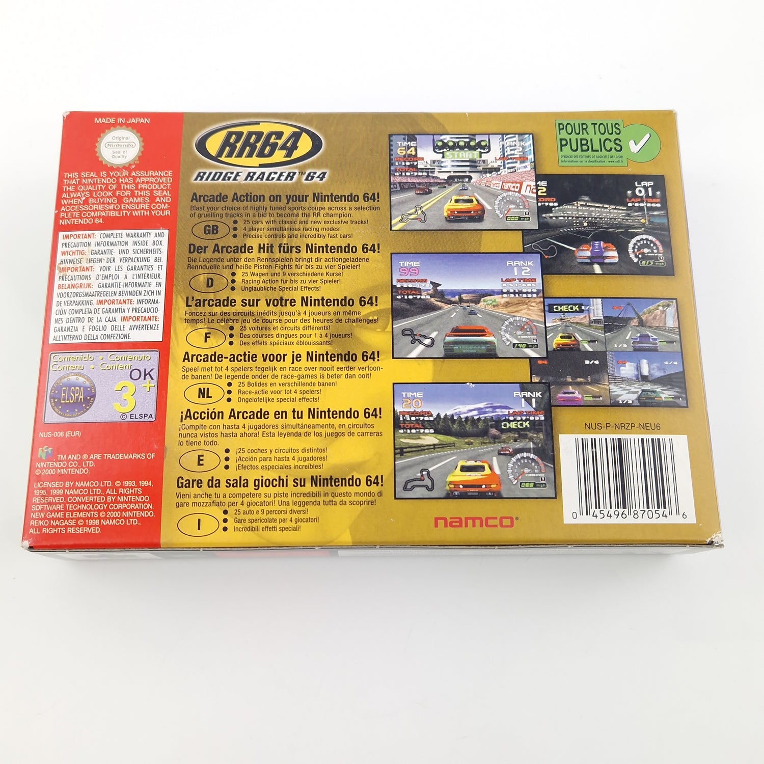 Nintendo 64 Spiel : RR64 Ridge Racer 64 - Modul OVP Anleitung cib / N64 PAL