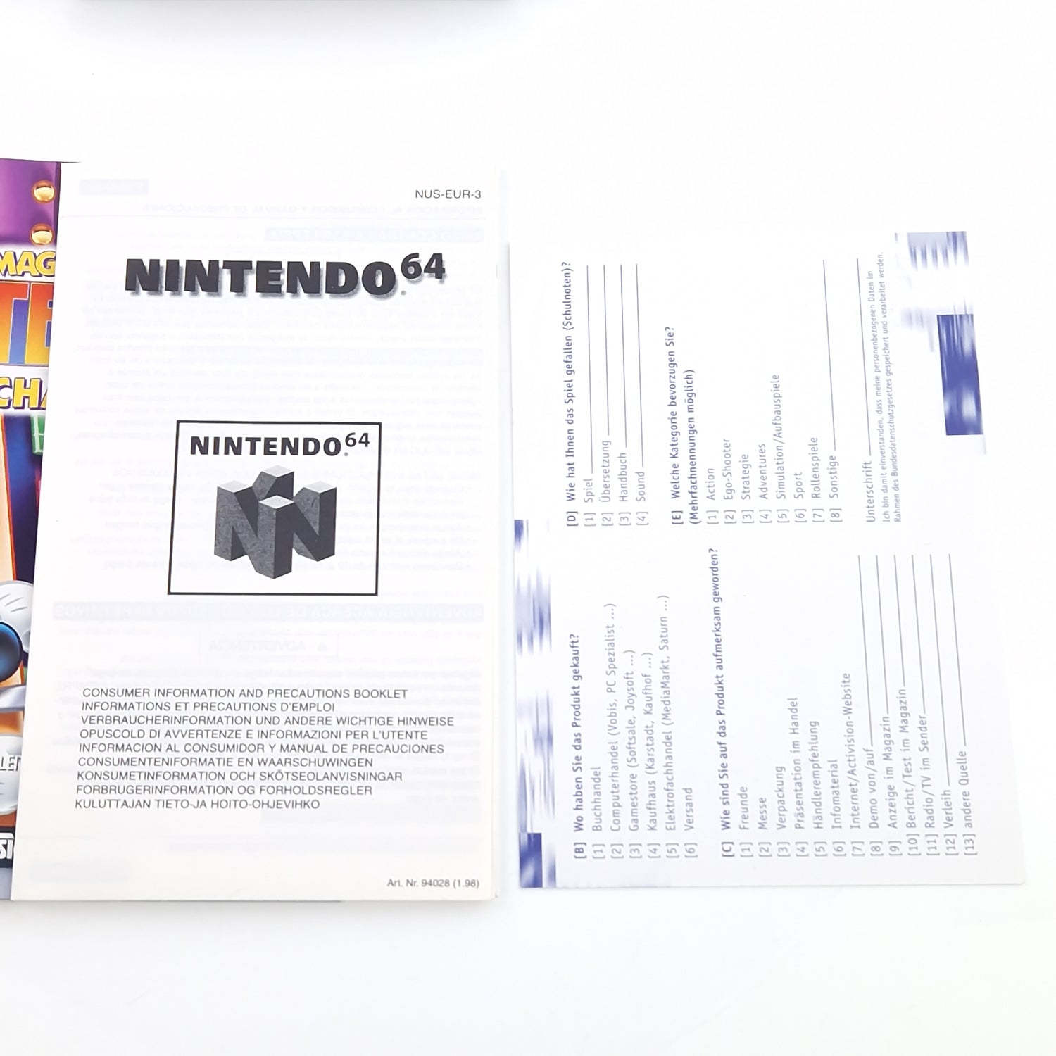 Nintendo 64 Spiel : Magical Tetris Challenge - Modul OVP Anleitung cib / N64 PAL