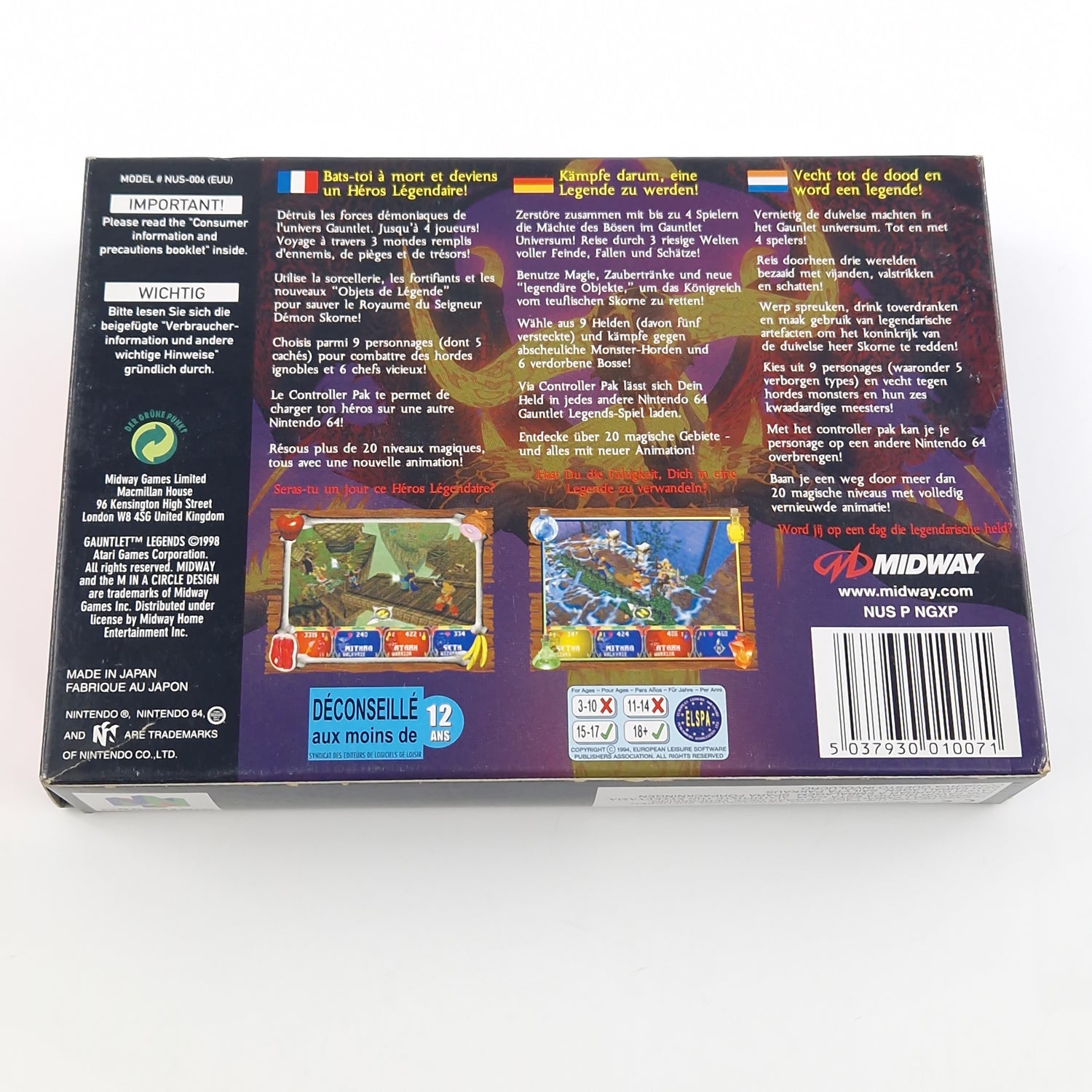 Nintendo 64 Spiel : Gauntlet Legends - Modul OVP Anleitung cib / N64 PAL EUU