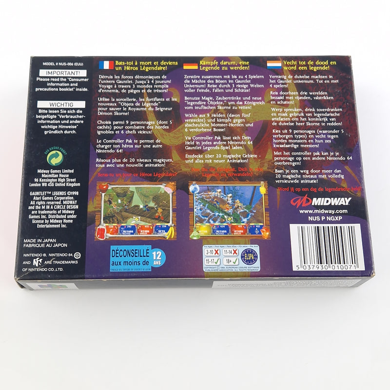 Nintendo 64 Spiel : Gauntlet Legends - Modul OVP Anleitung cib / N64 PAL EUU
