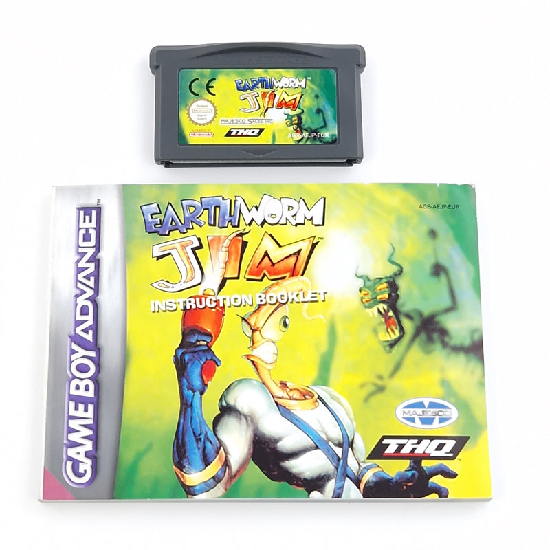 Nintendo Game Boy Advance Spiel : Earthworm Jim - Modul Anleitung OVP / GBA PAL