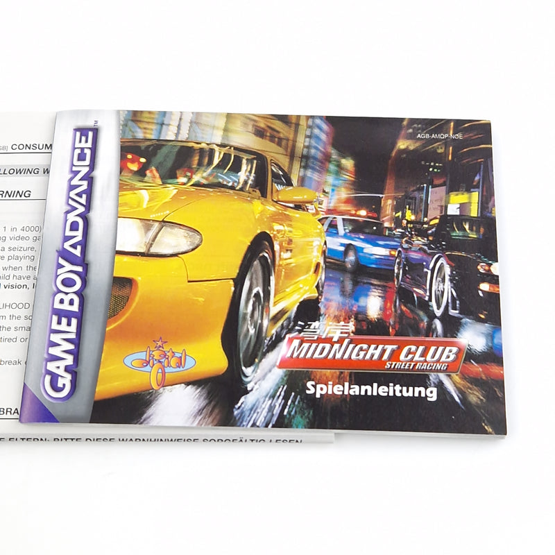 Nintendo Game Boy Advance Spiel : Midnight Club - Modul Anleitung OVP / GBA PAL