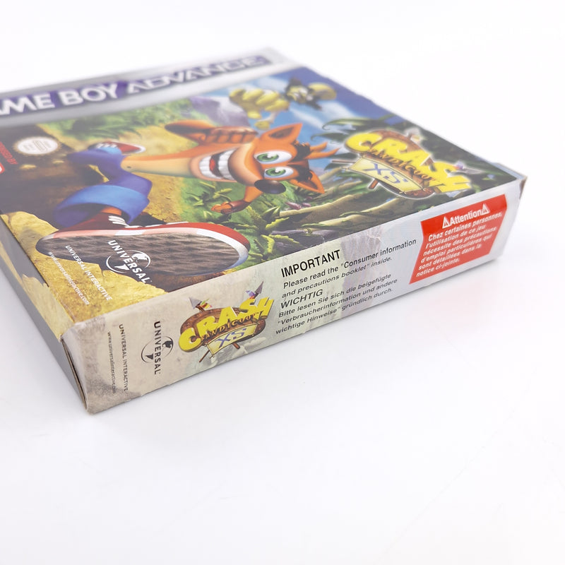 Nintendo Game Boy Advance : Crash Bandicoot XS - Modul Anleitung OVP / GBA PAL