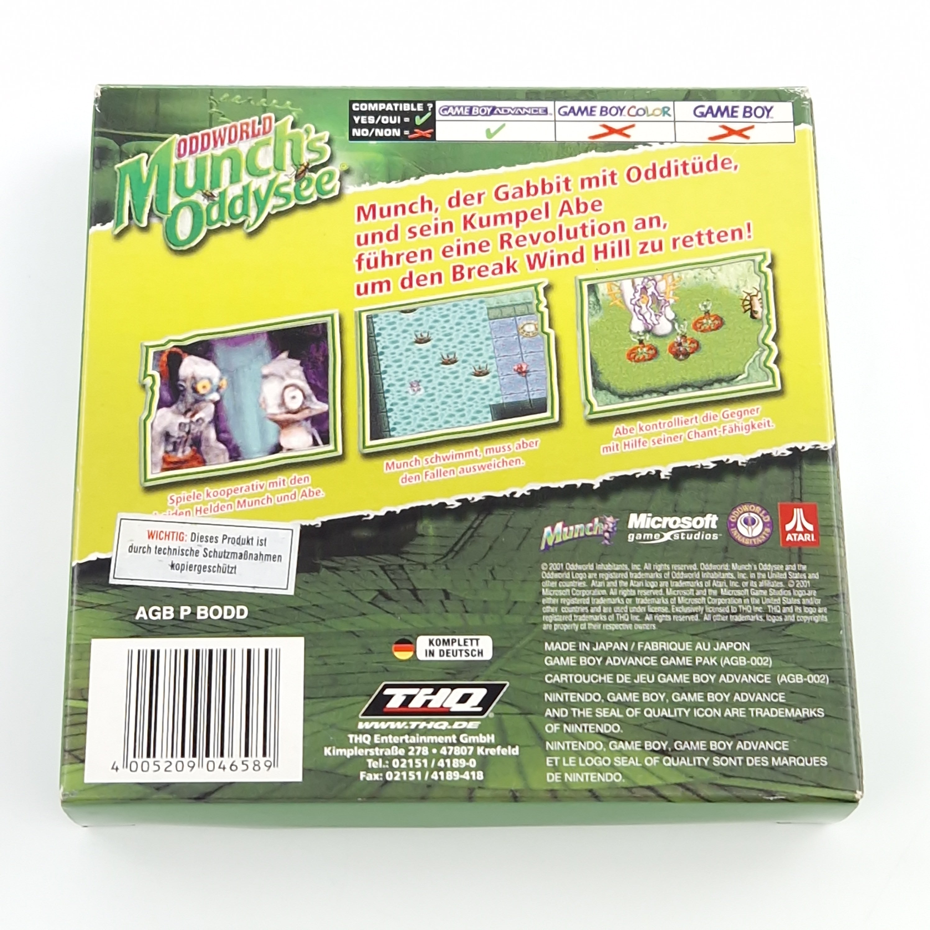Game Boy Advance Spiel – Oddworld Munchs Oddysee OVP PAL