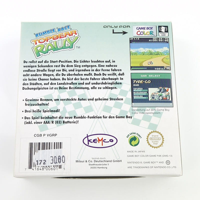 Nintendo Game Boy Color Spiel : Rumble Race Topgear Rally - Gameboy GBC OVP PAL