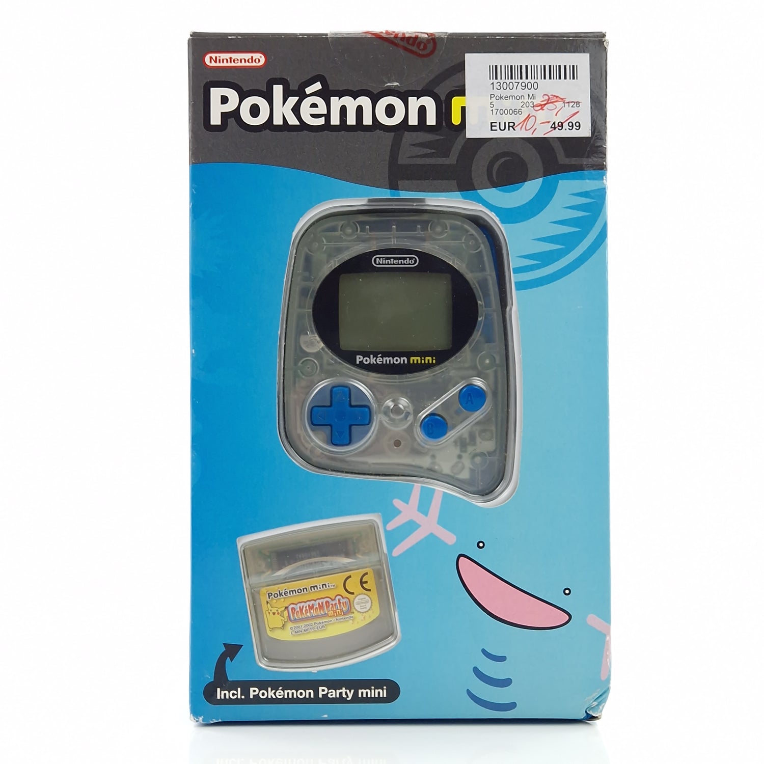 Nintendo Pokemon Mini Konsole Blau incl. Pokemon Party Mini - OVP PAL