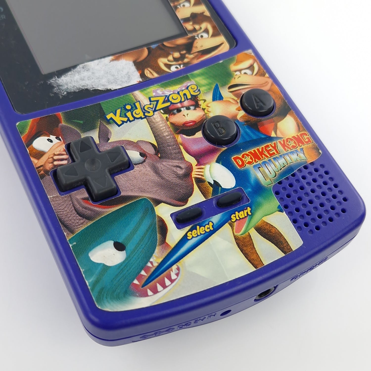 Nintendo Game Boy Color Konsole : Lila Purple mit Kids Zone Aufklebern - GBC PAL