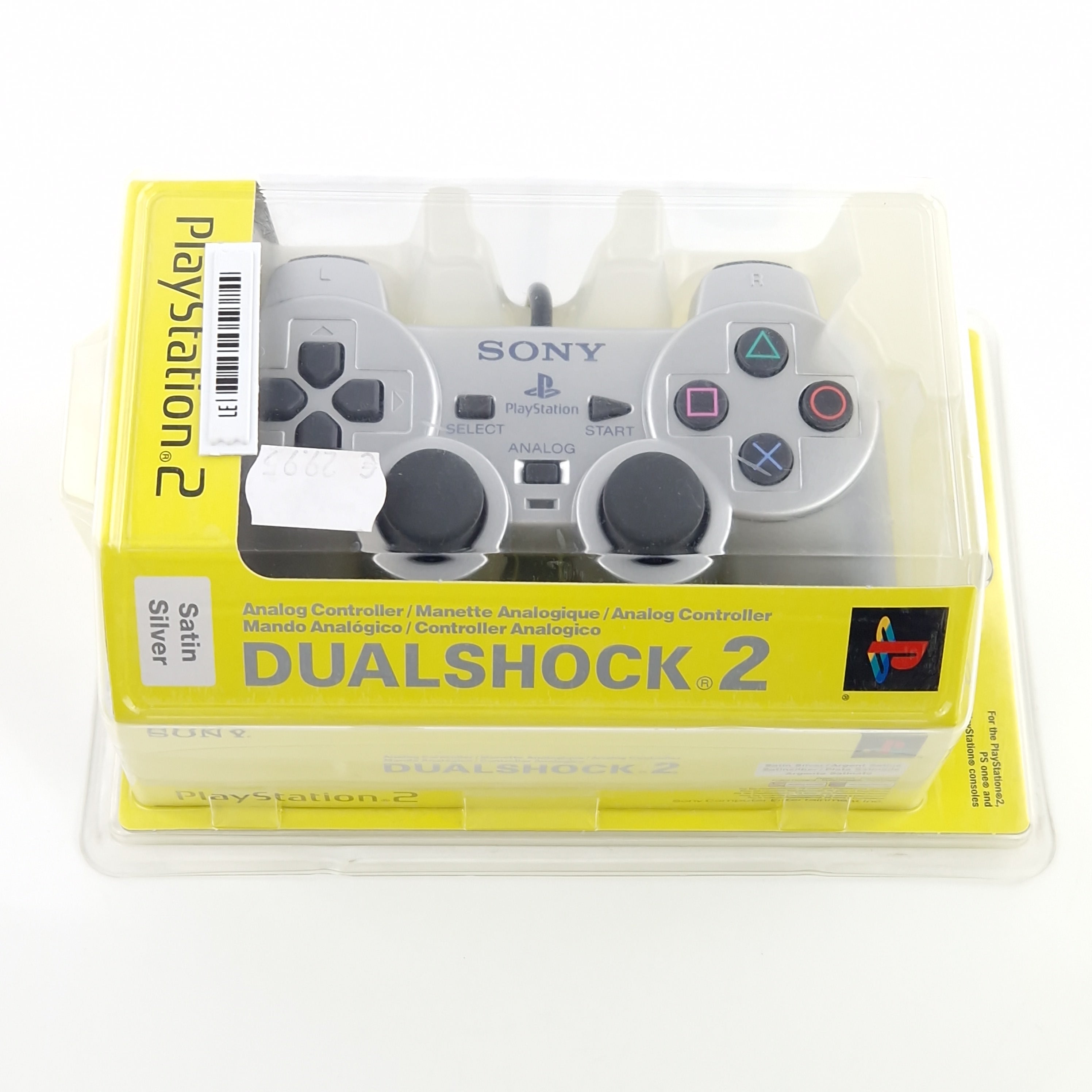 Playstation 2 : Original PS2 Dualshock Analog Controller Satin Silver - BLISTER