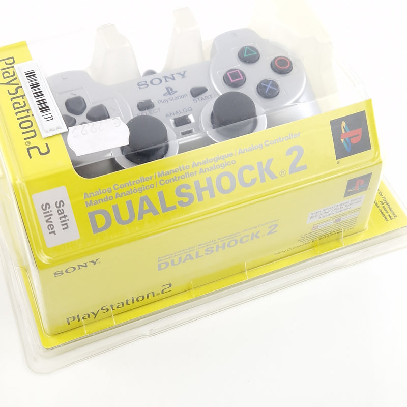 Playstation 2 : Original PS2 Dualshock Analog Controller Satin Silver - BLISTER