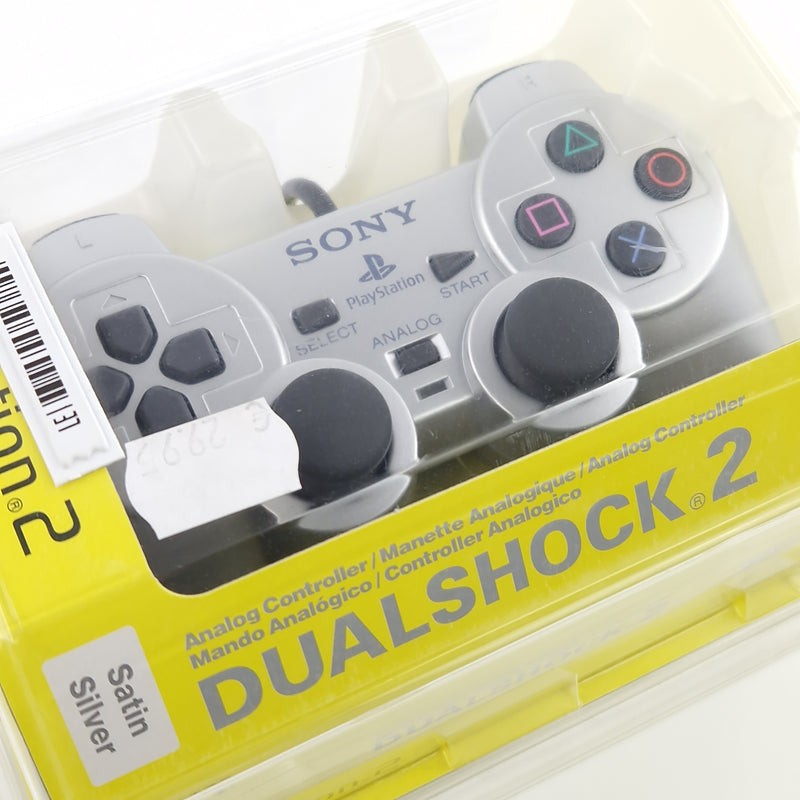 Playstation 2 : Original PS2 Dualshock Analog Controller Satin Silver - BLISTER