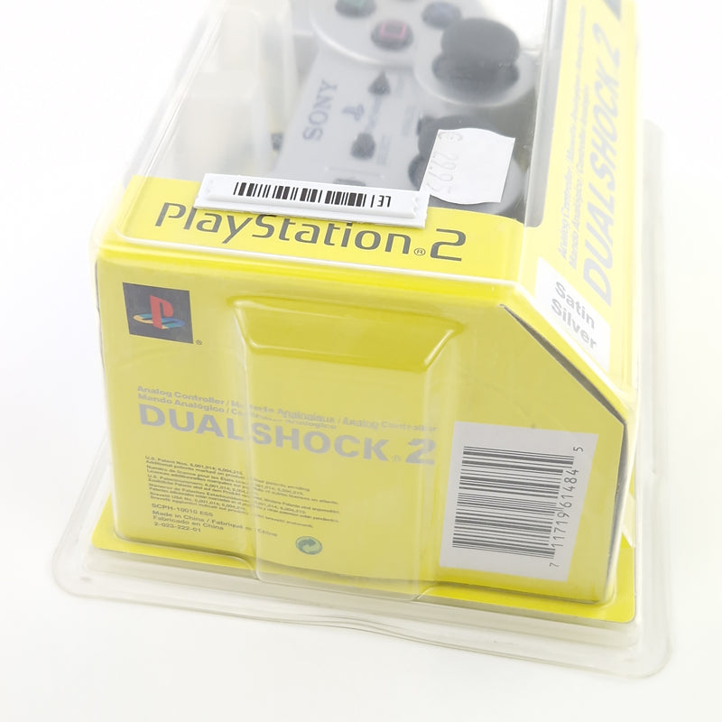 Playstation 2 : Original PS2 Dualshock Analog Controller Satin Silver - BLISTER