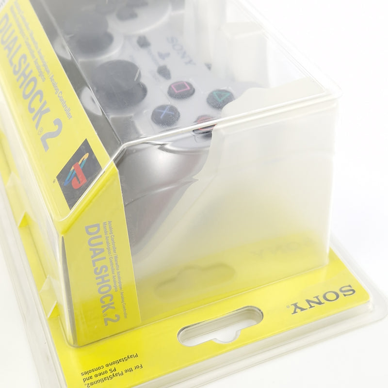 Playstation 2 : Original PS2 Dualshock Analog Controller Satin Silver - BLISTER