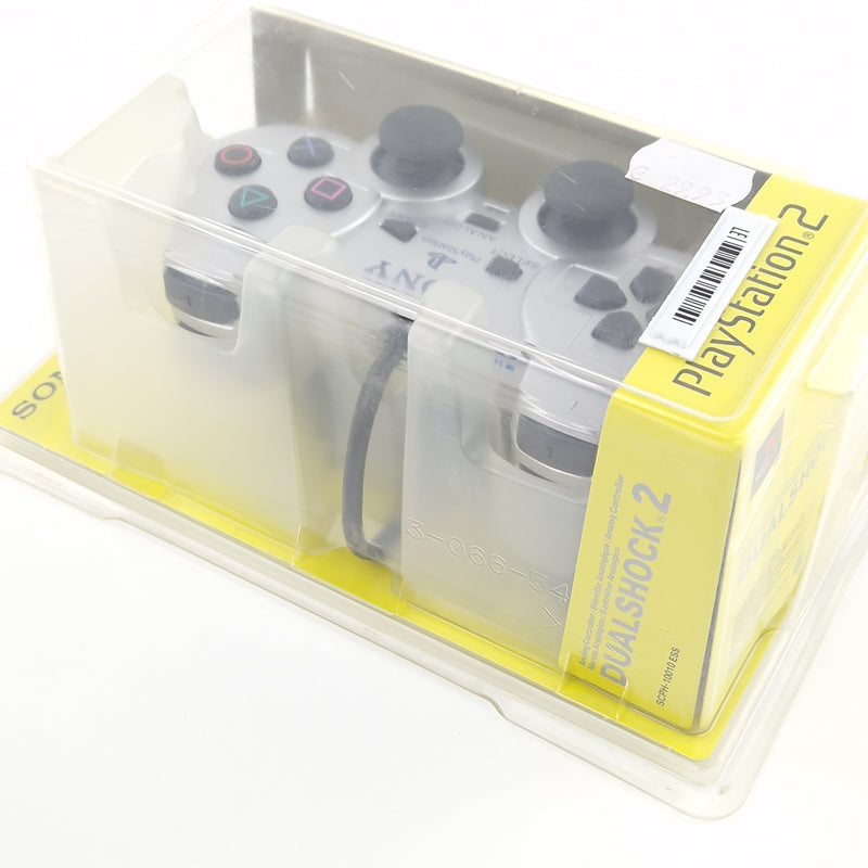 Playstation 2 : Original PS2 Dualshock Analog Controller Satin Silver - BLISTER