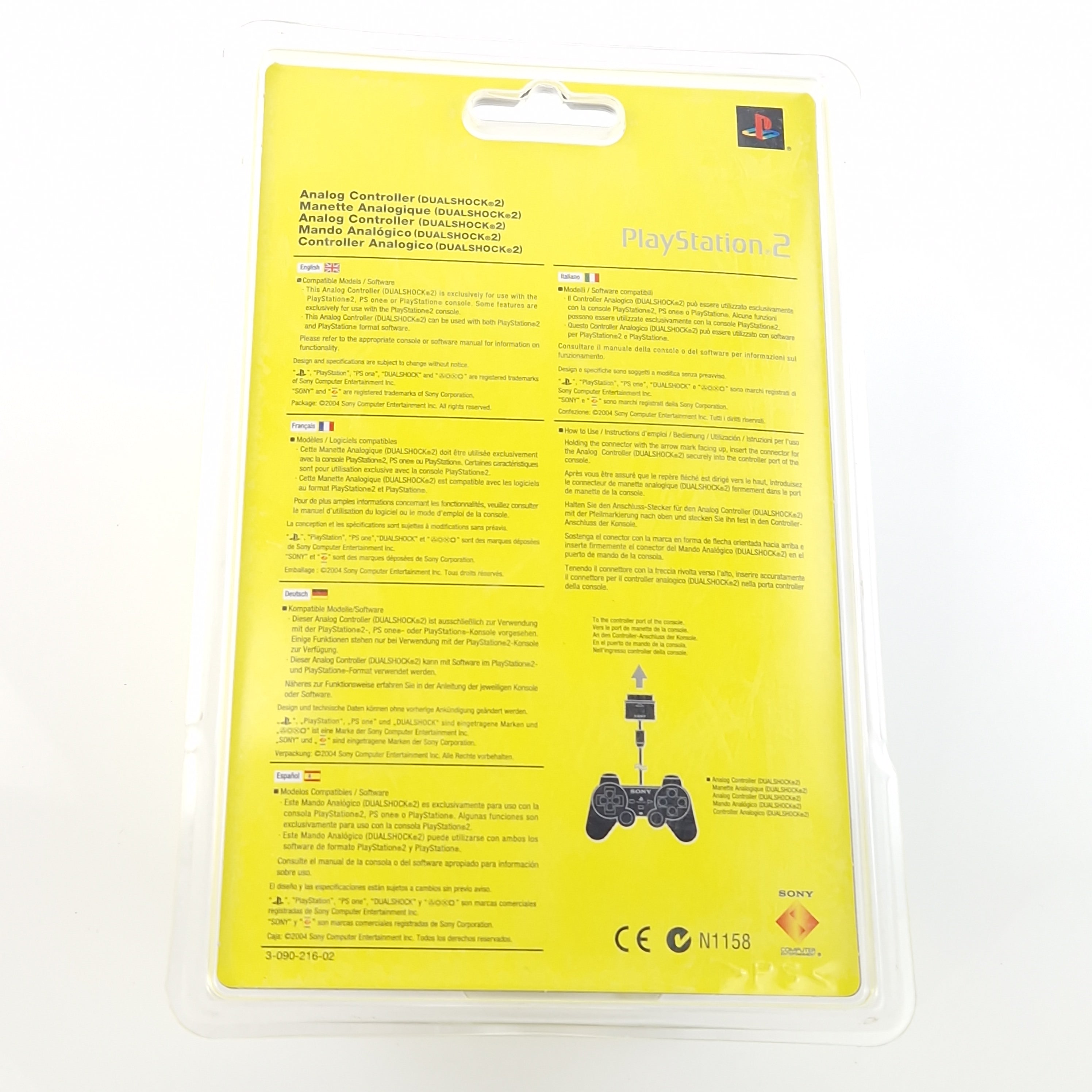 Playstation 2 : Original PS2 Dualshock Analog Controller Satin Silver - BLISTER