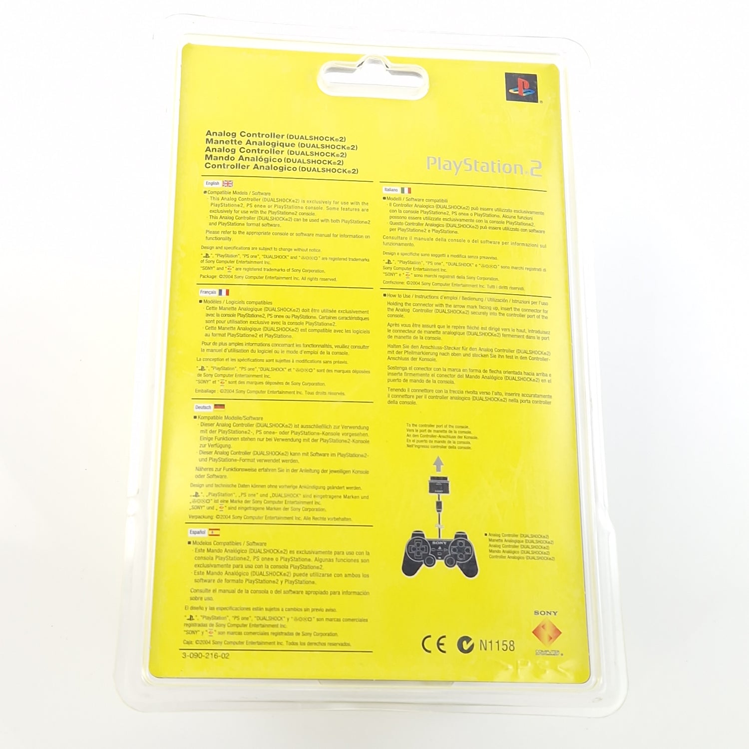 Playstation 2 : Original PS2 Dualshock Analog Controller Satin Silver - BLISTER